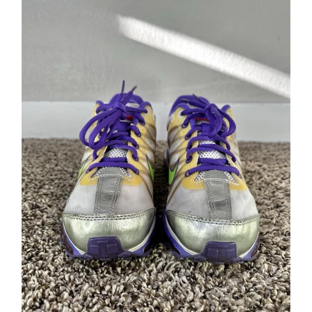 Nike Air Max 2009 Youth Running Athletic Shoes Size 6.5Y White Purple Green